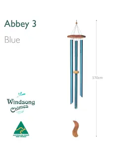 Abbey Wind Chime (3 Pipe) - Blue