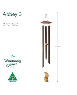 Abbey Wind Chime (3 Pipe) - Bronze