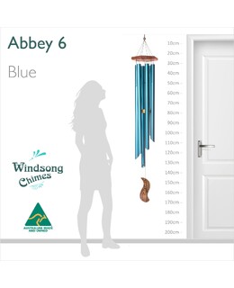 Abbey 6 pipe wind chime - Blue (Factory Second)
