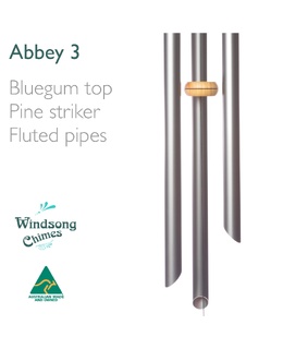 Abbey Wind Chime (3 Pipe) - Gunmetal