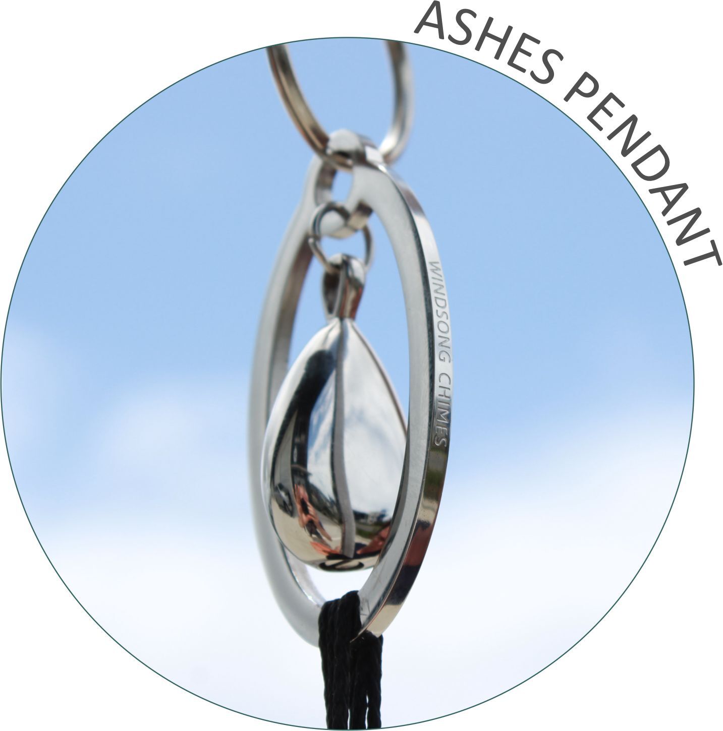 Cremation ashes keepsake in a beautiful memorial wind chime
