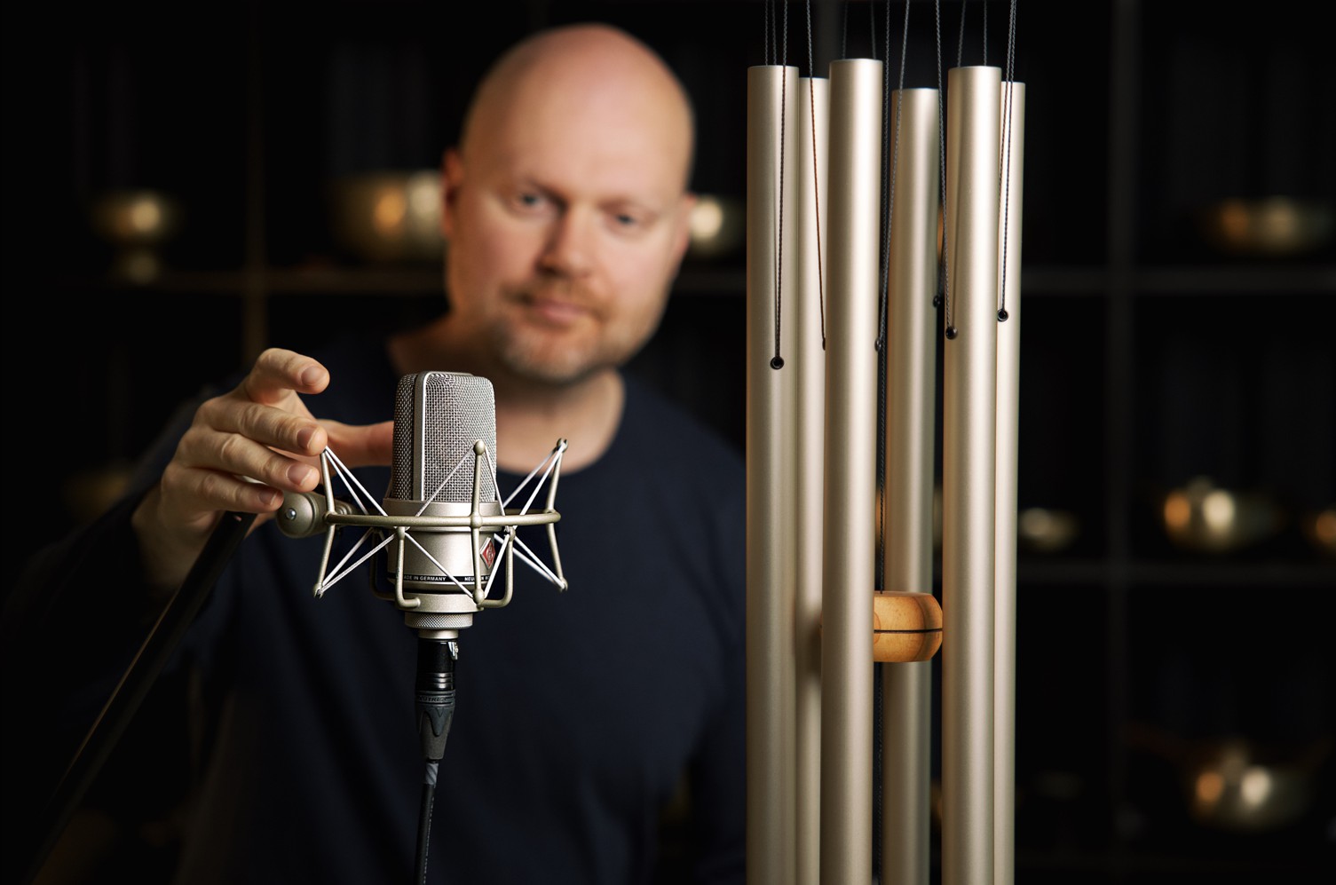 Christopher Lloyd Clark recording Sanctuary Wind Chime 