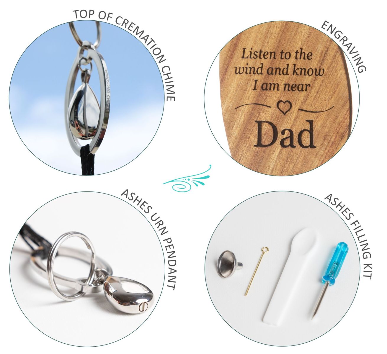 Memorial and Cremation Ashes Wind Chimes